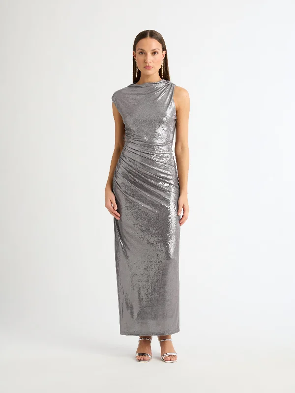 Maternity Maxi Dresses with Adjustable WaistsVOLTAGE MAXI DRESS