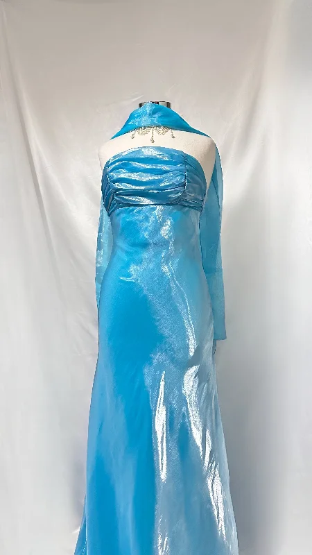 Maxi Dresses for Spring Outings in the CountrysideCrystal Blue Waters 90s Iridescent Strapless Gown Maxi Dresses for Spring Outings in the CountrysideCrystal Blue Waters 90s Iridescent Strapless Gown