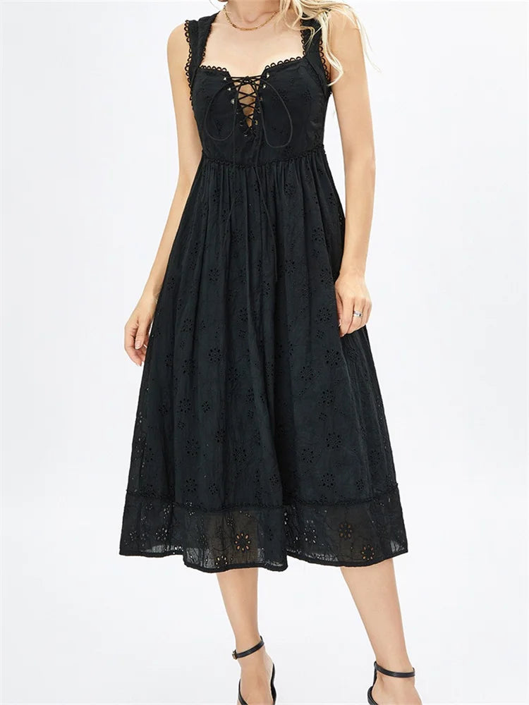 Soft Coral - Fleece Maxi Dresses for a Cozy FeelAmy Fashion - Women Summer Lace Floral Backless Tie-up Sleeveless Spaghetti Strap Hollow Out Party Female Vestidos Soft Coral - Fleece Maxi Dresses for a Cozy FeelAmy Fashion - Women Summer Lace Floral Backless Tie-up Sleeveless Spaghetti Strap Hollow Out Party Female Vestidos