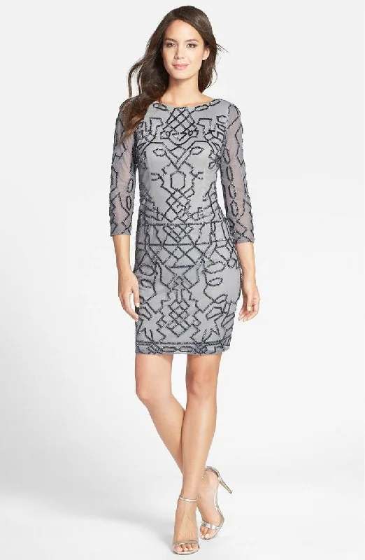 Polka Dot Party Dresses with Bow Accents for Ladies' Playful LookAdrianna Papell - Abstract Motif Sheath Dress 41911010 Polka Dot Party Dresses with Bow Accents for Ladies' Playful LookAdrianna Papell - Abstract Motif Sheath Dress 41911010