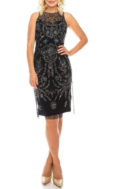 Taffeta Party Dresses with Pleated Bodice for Ladies' Structured and Formal LookAdrianna Papell - AP1E202940 Bateau Sheath Knee-Length Dress Taffeta Party Dresses with Pleated Bodice for Ladies' Structured and Formal LookAdrianna Papell - AP1E202940 Bateau Sheath Knee-Length Dress