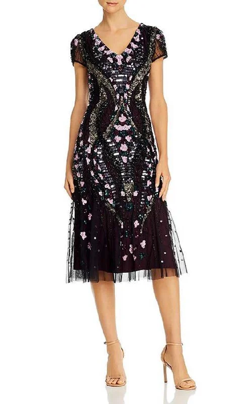 Party Dresses with High Low Sheer Skirt and Embroidered Birds for Ladies' Nature Inspired and Dramatic LookAdrianna Papell AP1E206950 Short Sequins Sheath Dress Party Dresses with High Low Sheer Skirt and Embroidered Birds for Ladies' Nature Inspired and Dramatic LookAdrianna Papell AP1E206950 Short Sequins Sheath Dress