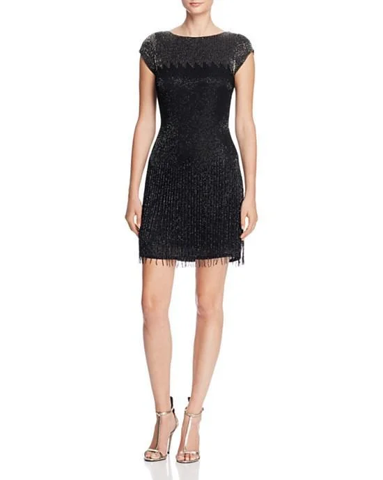 Tube Party Dresses with Sequined Belt for Ladies' Simple and Chic StyleAidan Mattox - Beaded Chiffon Short Dress MD1E200711 Tube Party Dresses with Sequined Belt for Ladies' Simple and Chic StyleAidan Mattox - Beaded Chiffon Short Dress MD1E200711