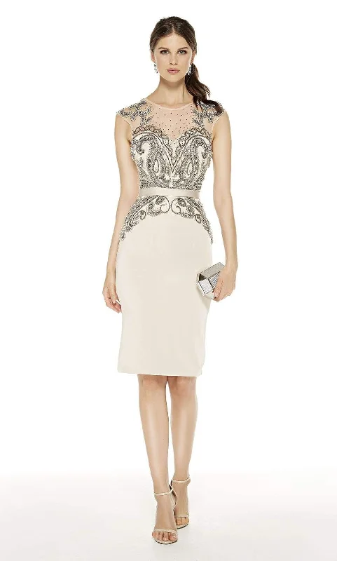 Tiered Party Dresses with Floral Applique for Ladies' Garden PartiesAlyce Paris - 27350 Embellished Illusion Jewel Neck Sheath Cocktail Dress - 1 pc Navy In Size 10 Available Tiered Party Dresses with Floral Applique for Ladies' Garden PartiesAlyce Paris - 27350 Embellished Illusion Jewel Neck Sheath Cocktail Dress - 1 pc Navy In Size 10 Available