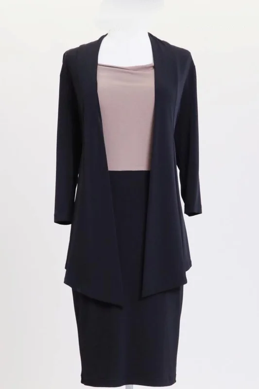 Party Dresses with Ruffled Hem and Bow at the Waist and Satin Ribbon for Ladies' Sweet and Feminine LookConnected Apparel Plus Size Short Jacket Dress Party Dresses with Ruffled Hem and Bow at the Waist and Satin Ribbon for Ladies' Sweet and Feminine LookConnected Apparel Plus Size Short Jacket Dress