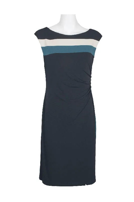 Party Dresses with Beaded Floral Wreath on the Bodice and Tulle Skirt for Ladies' Delicate and Festive LookConnected Apparel Short Sleeveless Fitted Dress