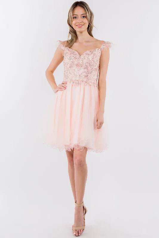 Party Dresses with Embroidered Floral Patterns and Tassel Hem for Ladies' Bohemian and Feminine LookEmbroidered Ruffle Short Homecoming Dress Party Dresses with Embroidered Floral Patterns and Tassel Hem for Ladies' Bohemian and Feminine LookEmbroidered Ruffle Short Homecoming Dress