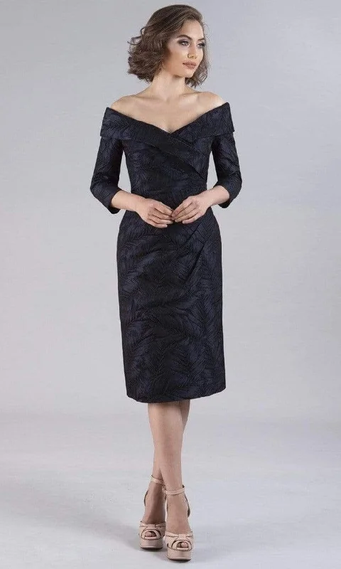 Party Dresses with Ruffled Sleeves and High Neck for Ladies' Dramatic and Elegant LookGia Franco - Off Shoulder Drape-Ornate Lace Dress 12053 - 1 pc Navy In Size 8 Available Party Dresses with Ruffled Sleeves and High Neck for Ladies' Dramatic and Elegant LookGia Franco - Off Shoulder Drape-Ornate Lace Dress 12053 - 1 pc Navy In Size 8 Available