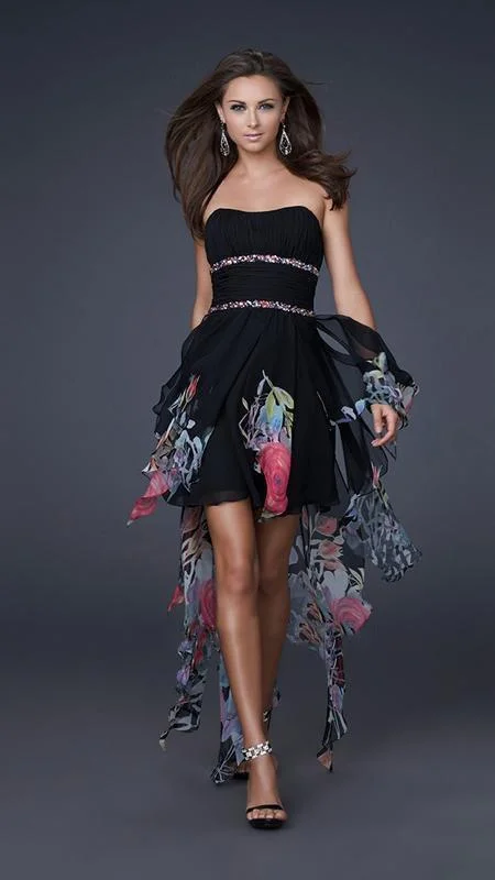 Puff Sleeve Party Dresses with Bell Bottom for Ladies' 80s Style PartyLa Femme - Semi-Sweetheart Ruffled Back Overlay A-Line Dress 16289SC - 1 pc Black In Size 6 Available Puff Sleeve Party Dresses with Bell Bottom for Ladies' 80s Style PartyLa Femme - Semi-Sweetheart Ruffled Back Overlay A-Line Dress 16289SC - 1 pc Black In Size 6 Available