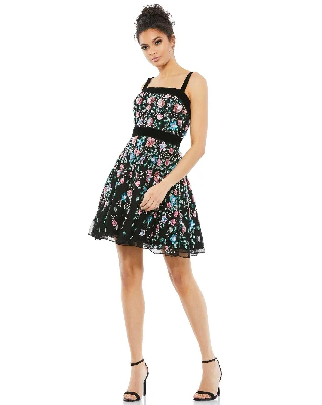Neon Colored Party Dresses with Cut Out Details for Ladies' Rave PartiesMac Duggal 4984 Short Floral Cocktail Dress Neon Colored Party Dresses with Cut Out Details for Ladies' Rave PartiesMac Duggal 4984 Short Floral Cocktail Dress