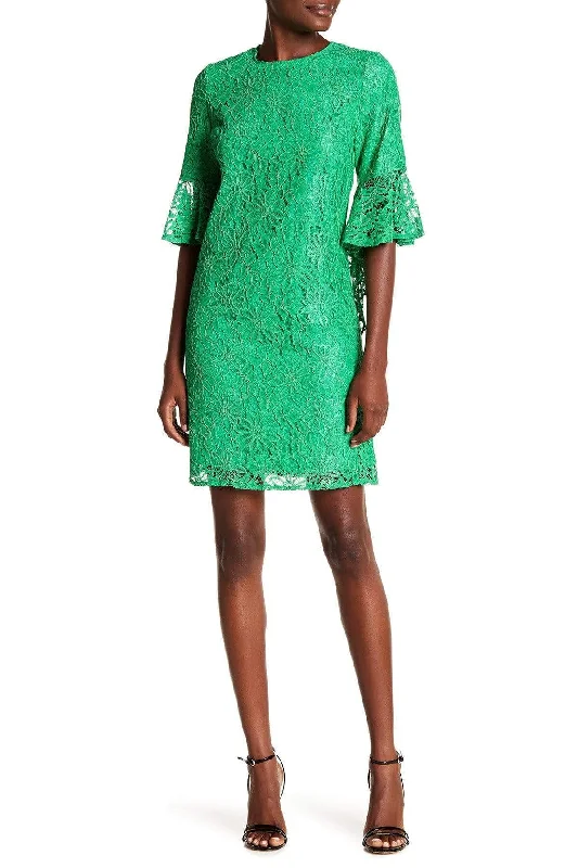 Plunging Neckline Party Dresses with Sequined Trim for Ladies' Glamorous EventsNanette Nanette Lepore - ND8S10S99 Bell Sleeve Lace Shift Dress Plunging Neckline Party Dresses with Sequined Trim for Ladies' Glamorous EventsNanette Nanette Lepore - ND8S10S99 Bell Sleeve Lace Shift Dress