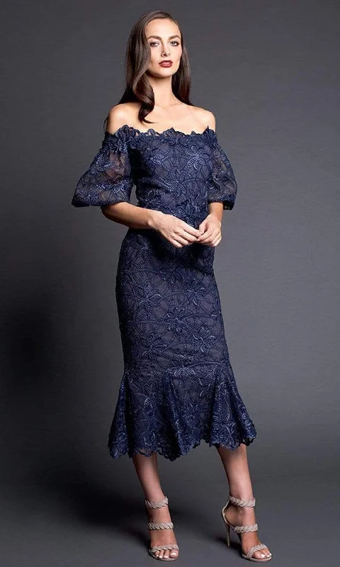 Party Dresses with Sheer Panels and Beaded Trim and Embroidered Paisley Patterns and Ruffled Hem for Ladies' Sultry and Exotic LookNicole Bakti - Off-Shoulder Lace Applique Cocktail Dress 661 Party Dresses with Sheer Panels and Beaded Trim and Embroidered Paisley Patterns and Ruffled Hem for Ladies' Sultry and Exotic LookNicole Bakti - Off-Shoulder Lace Applique Cocktail Dress 661