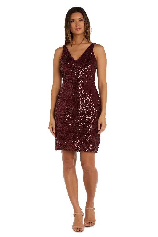 Party Dresses with Satin and Lace Trimmed Neckline and Ruffled Sleeves for Ladies' Sophisticated and Girly LookNightway Short Sleeveless Petite Dress 22107P Party Dresses with Satin and Lace Trimmed Neckline and Ruffled Sleeves for Ladies' Sophisticated and Girly LookNightway Short Sleeveless Petite Dress 22107P