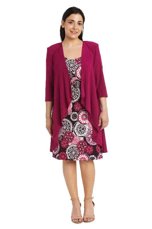 Party Dresses with Embroidered Birds and Sequined Floral Motifs and Satin and Lace Combo for Ladies' Nature Inspired and Romantic LookR&M Richards 7907P Short Print Jacket Petite Dress Party Dresses with Embroidered Birds and Sequined Floral Motifs and Satin and Lace Combo for Ladies' Nature Inspired and Romantic LookR&M Richards 7907P Short Print Jacket Petite Dress