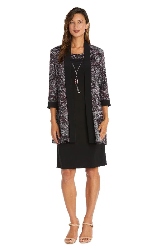 Party Dresses with Beaded Waistbands and Tiered Skirts for Ladies' Glamorous and Voluminous LookR&M Richards 9213 Short Two Piece Jacket Print Dress Party Dresses with Beaded Waistbands and Tiered Skirts for Ladies' Glamorous and Voluminous LookR&M Richards 9213 Short Two Piece Jacket Print Dress