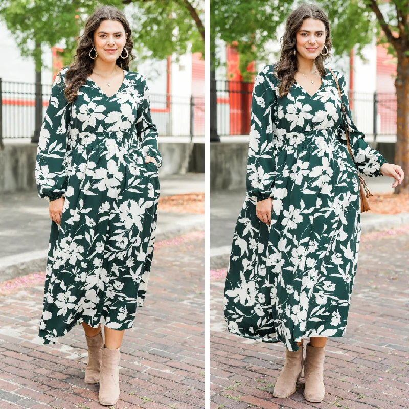 Midi dress for a night out at a club or partyAlluring Autumn Dress, Green