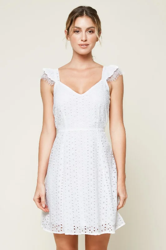 high low hem mini dressesBaby Don't Go Eyelet Mini Dress