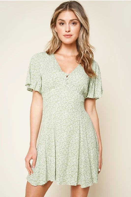 summer floral mini dresses for womenBellevue Floral Print Swing Dress