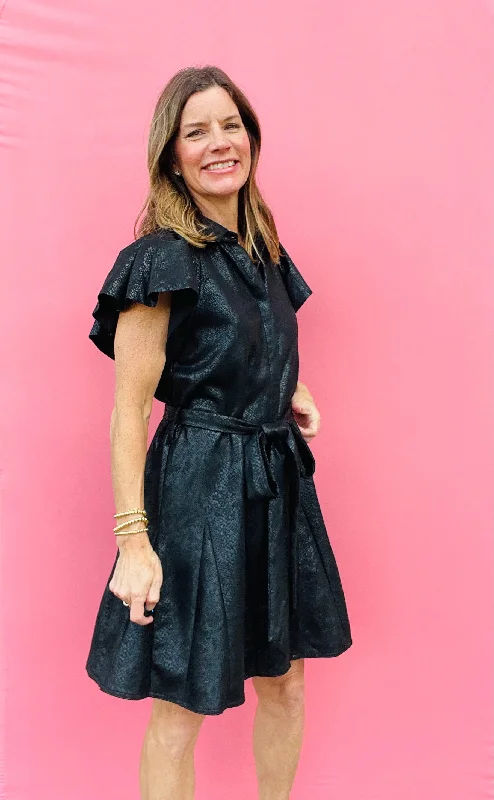 pink mini dressesBlack Snake Suede Mini