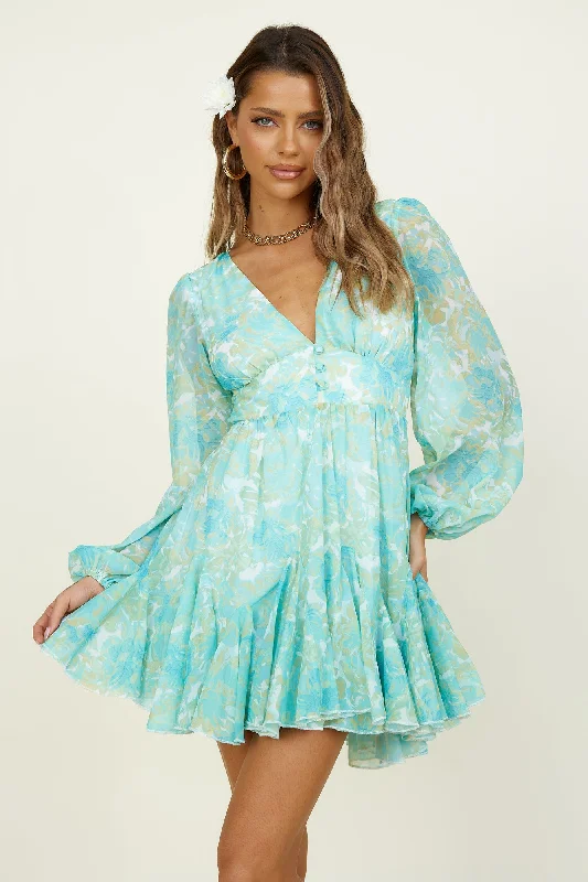 punk mini dressesBreathe Slowly Dress Blue