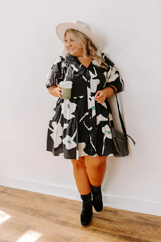 short sleeve mini dressesCountryside Cafe Floral Mini Dress Curves
