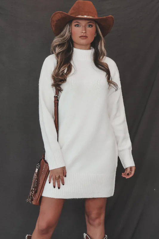 denim mini dressesClose To You Cream Sweater Dress