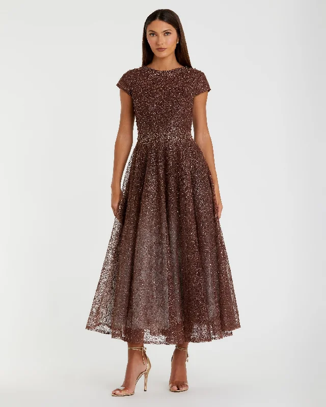 Plus size A - line midi dress with a flattering fitEmbellished Cap Sleeve A Line Dress Plus size A - line midi dress with a flattering fitEmbellished Cap Sleeve A Line Dress