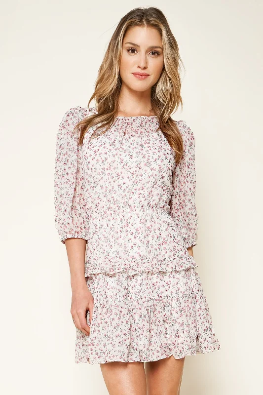 see through mini dressesEndless Fate Floral Print Ruffle Dress