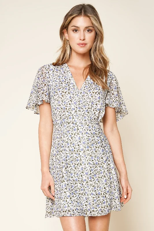 strapless mini dressesForty Floral Print Mini Dress