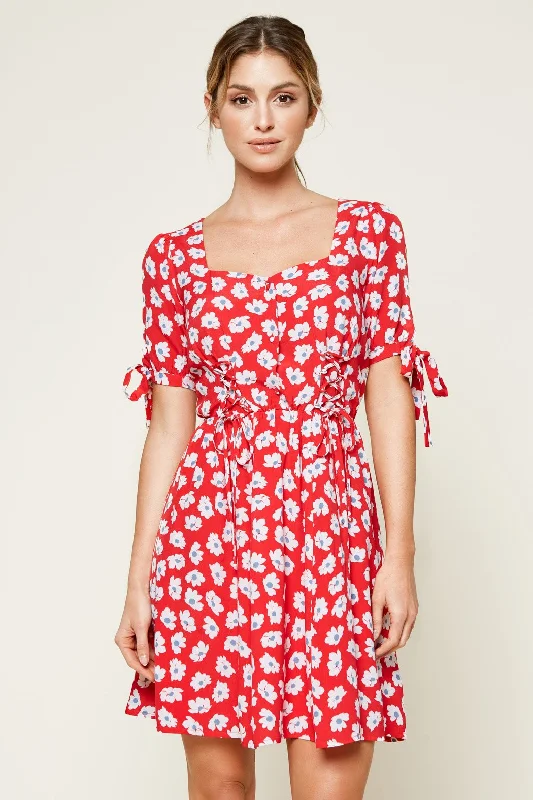 vintage style mini dressesGood Grace Daisy Lace Up Mini Dress