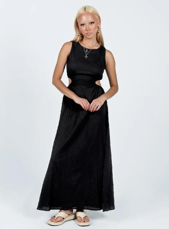 Tea - length midi dress for a classic and elegant lengthLonso Midi Dress Black