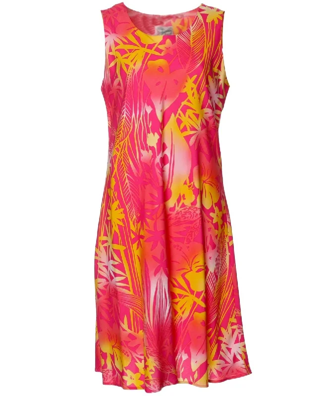 Midi dress for a countryside getaway for a laid - back and rustic lookManoa Tank Short Rayon Dress Midi dress for a countryside getaway for a laid - back and rustic lookManoa Tank Short Rayon Dress