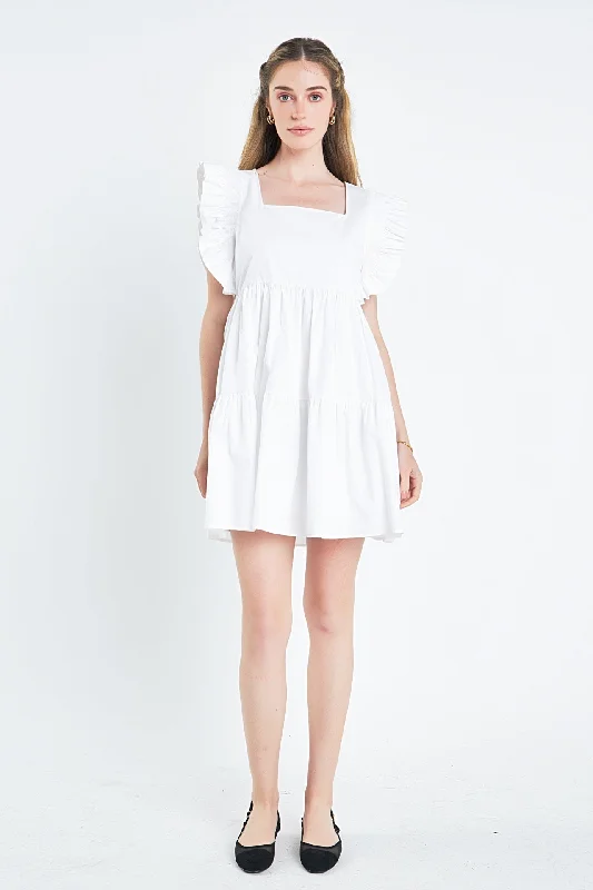 kids mini dressesRuffled Dress with Smocking Detail