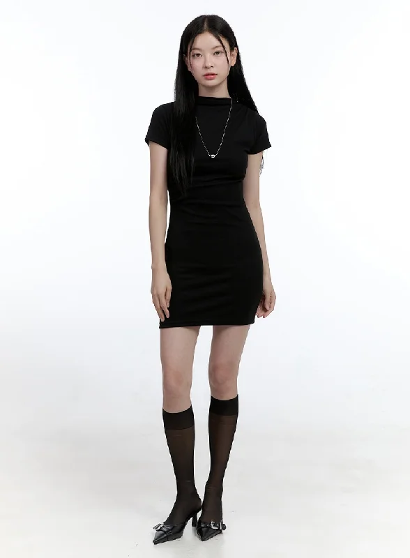 custom made mini dressesShort-Sleeve Slim Mini Dress OO429