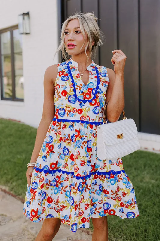 ruffled hem mini dressesSunshine And Flowers Mini Dress