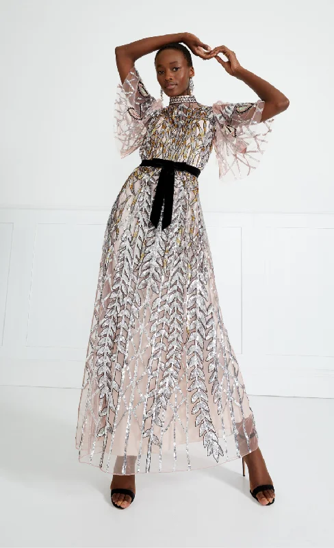 Midi dress for a gym session if it has sufficient stretchSuzani Gown - Rosewater