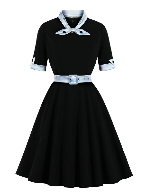 90s - inspired grunge midi dress with a casual and edgy lookBerriesJam - 2024 Tonval Green Contrast Bow Neck Belted Dress 90s - inspired grunge midi dress with a casual and edgy lookBerriesJam - 2024 Tonval Green Contrast Bow Neck Belted Dress