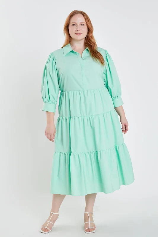Tassel - adorned midi dress for a bohemian and stylish touchV-neckline Puff Sleeve Midi Dress Tassel - adorned midi dress for a bohemian and stylish touchV-neckline Puff Sleeve Midi Dress