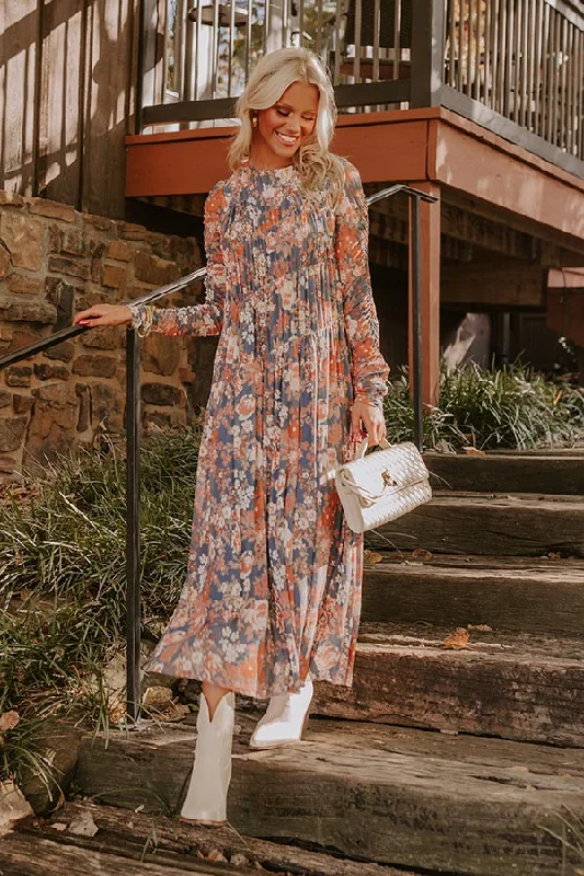 Midi dress for a wedding as a guest in a more casual weddingVineyard Cutie Asymmetrical Floral Mesh Midi in Blue Midi dress for a wedding as a guest in a more casual weddingVineyard Cutie Asymmetrical Floral Mesh Midi in Blue