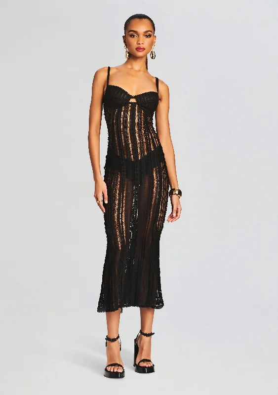 Color - block midi dress for a bold and contemporary statementYayay Long Dress